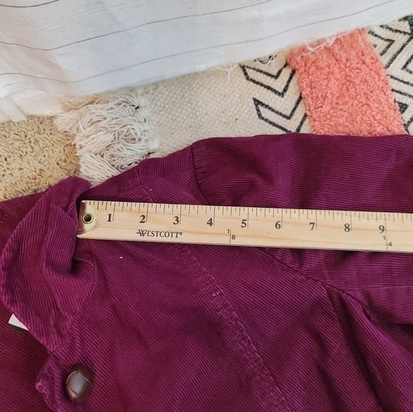 J.CREW PURPLE FUSCHIA CORDUROY LEATHER BUTTON BLAZER JACKET, SZ 6 - Picture 12 of 14